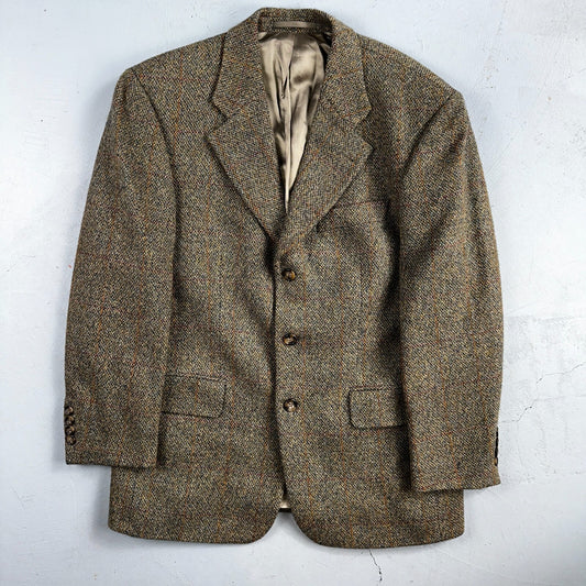 VTG Hugo Boss Alexander Scotland Wool 40 Short Sport Coat Blazer Jacket Tweed