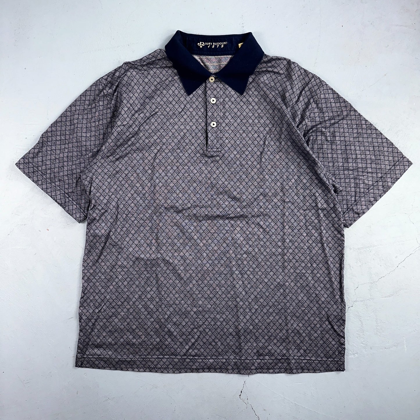 Joey Rodolfo 1879 Men's 2XL Short Sleeve Royal Blue Hokulia Striped Golf Shirt