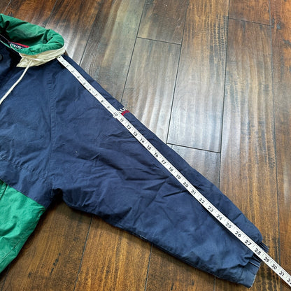 VTG Nautica Sport Racer Mens Color Block Jacket Coat M 90s Full Zip Rare