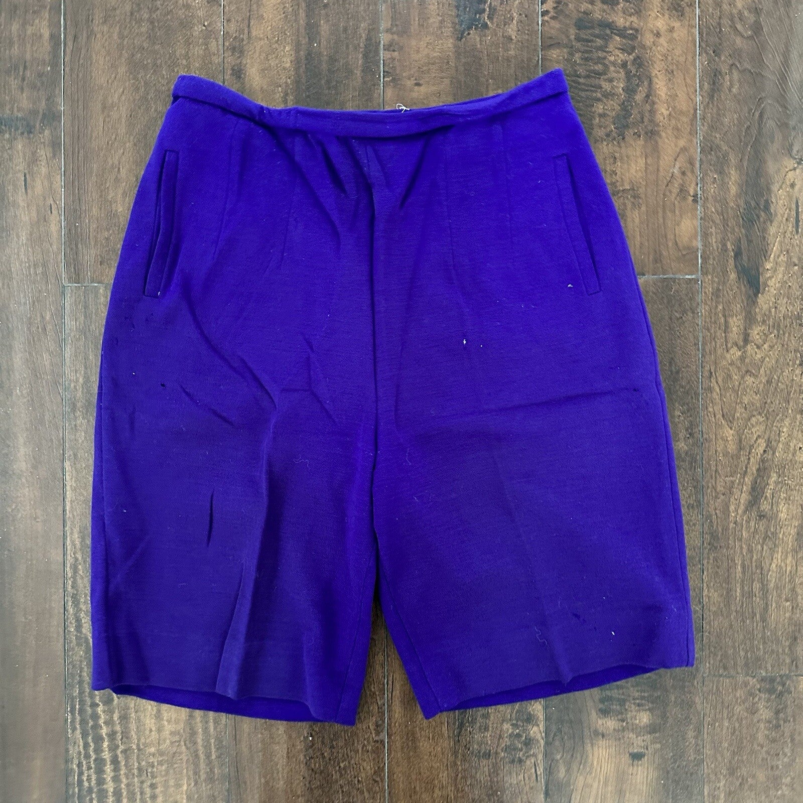 Vintage USA Rockabilly Womens Shorts Disco Skirt 70s 80s Purple Funky Basic
