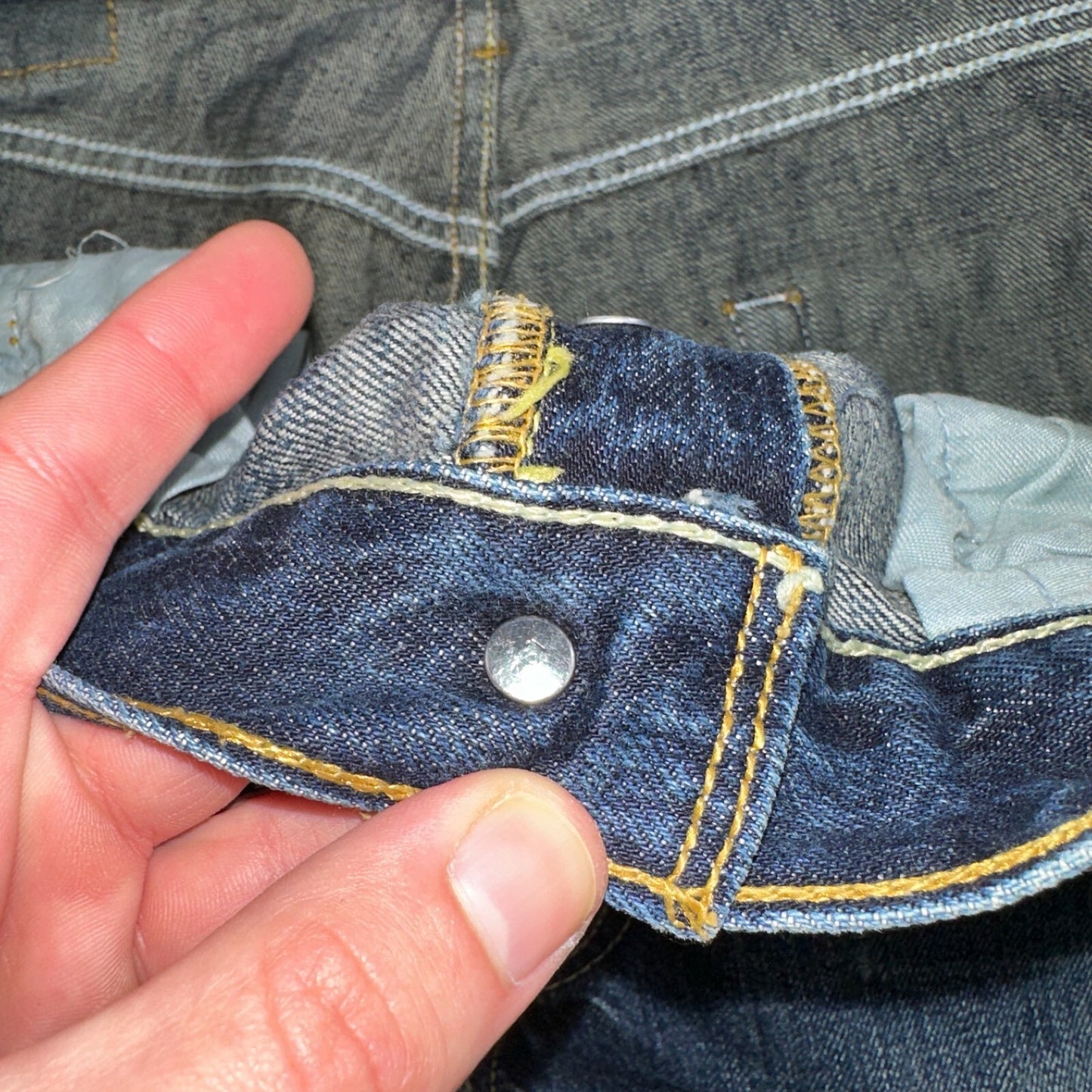 Levis 501 Vintage Y2K XX Straight Leg Jeans Blue Med Wash 34x34 Act 32x28