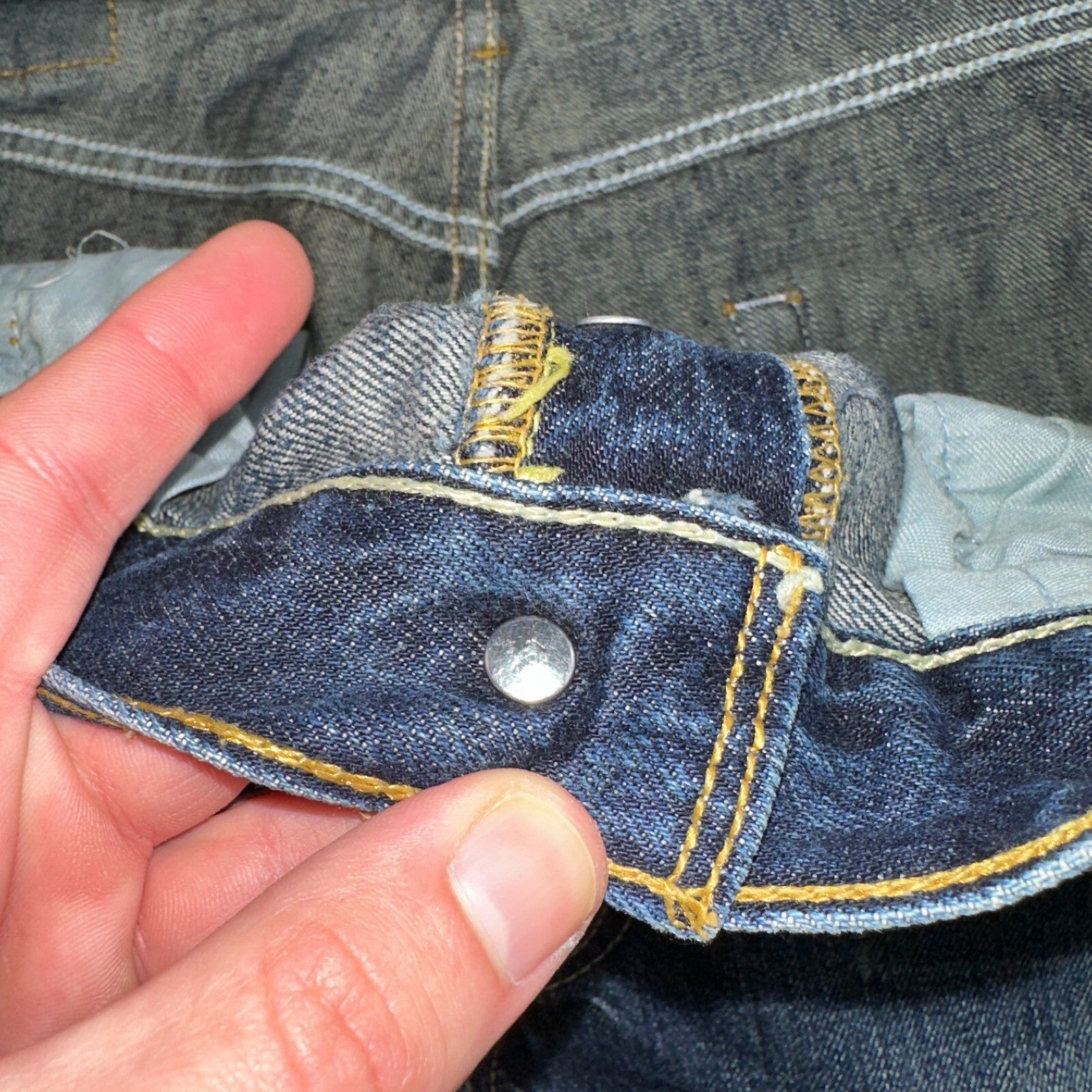 Levis 501 Vintage Y2K XX Straight Leg Jeans Blue Med Wash 34x34 Act 32x28