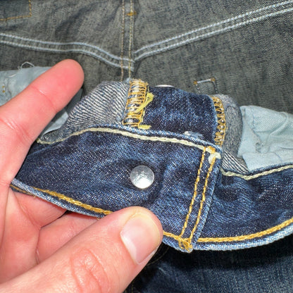 Levis 501 Vintage Y2K XX Straight Leg Jeans Blue Med Wash 34x34 Act 32x28