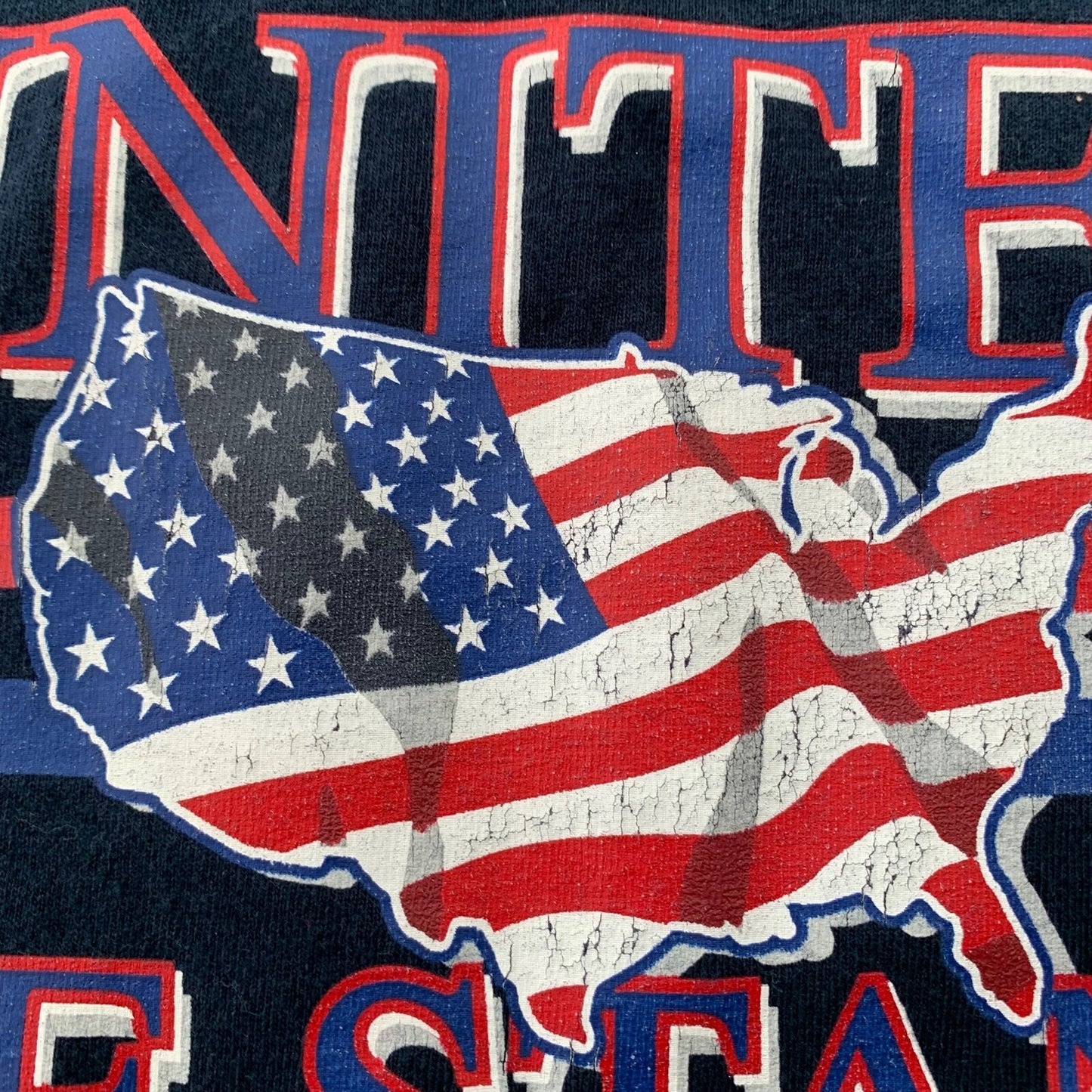 USA United We Stand Vintage T Shirt America Country Love Rap Eagle Flag Music