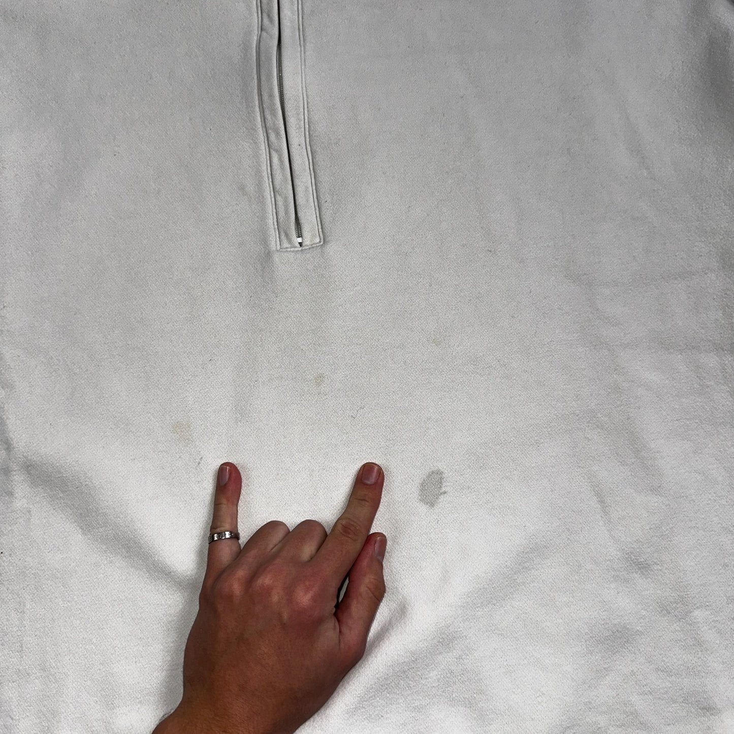 Nike Sweatshirt Mens 2XL White Pull Over Quarter Zip Golf Vintage Y2K