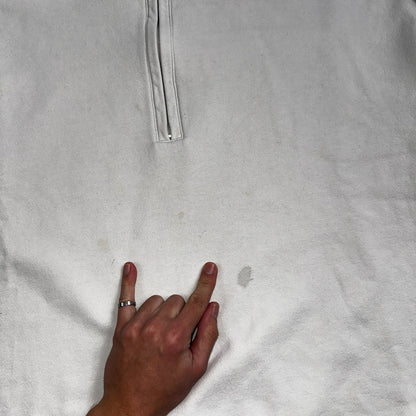 Nike Sweatshirt Mens 2XL White Pull Over Quarter Zip Golf Vintage Y2K