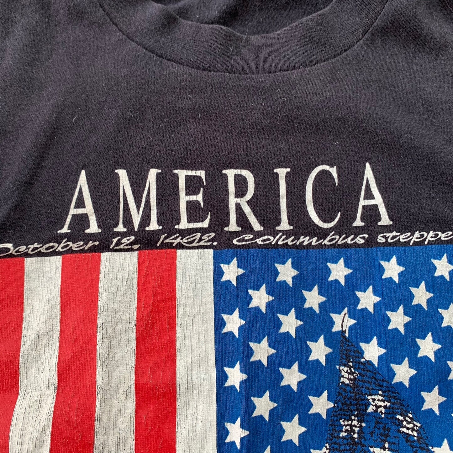 America The Great Vintage T Shirt USA Patriotic 4th July 90s Single Stitch Rap