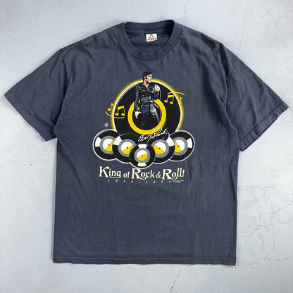 Elvis Presley Rock n Roll VTG T Shirt Happy Birthday Vegas Y2K 2000s XL Music