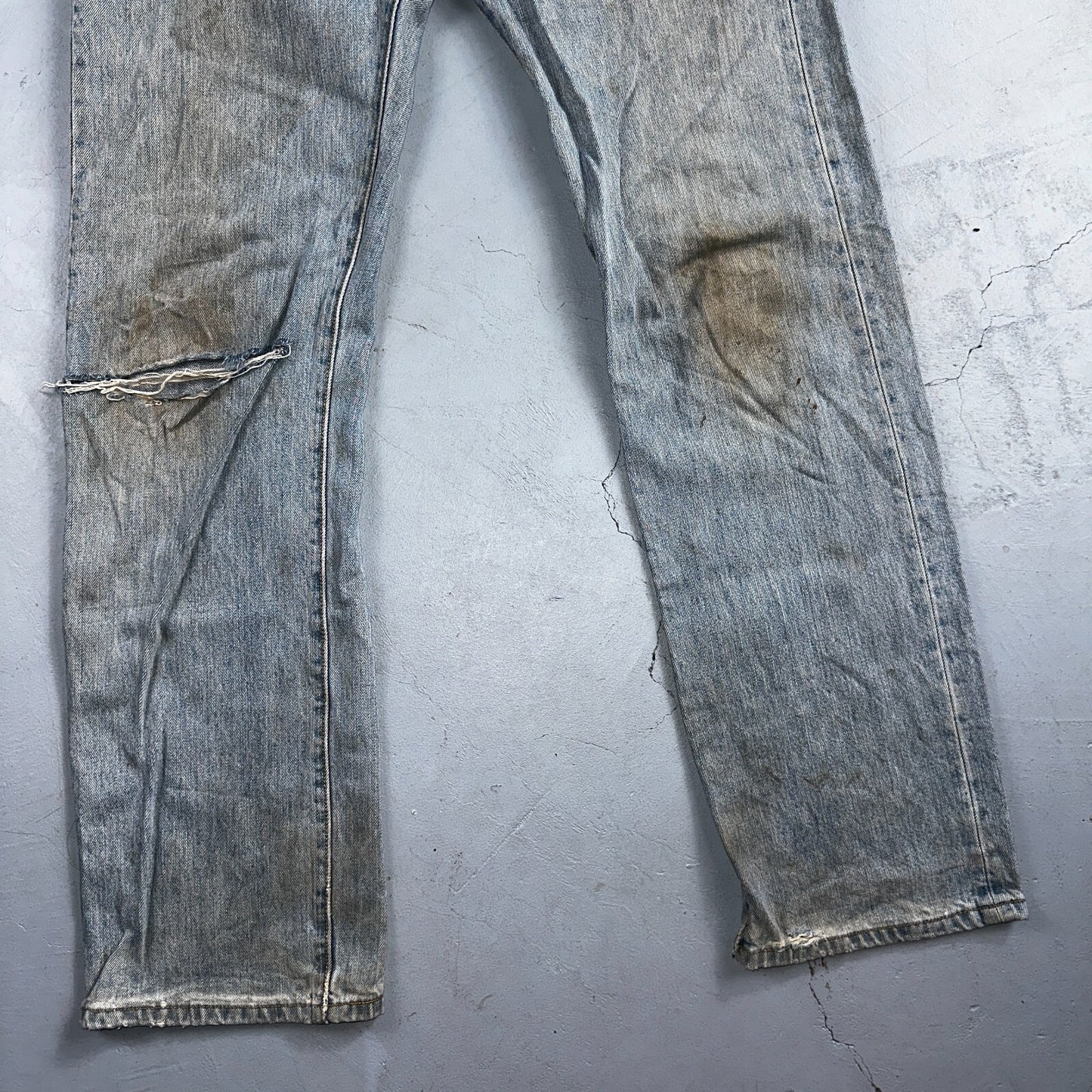Levis 501 Vintage Y2K XX Straight Leg Jeans Blue Light Wash 35x34 Act 34x34