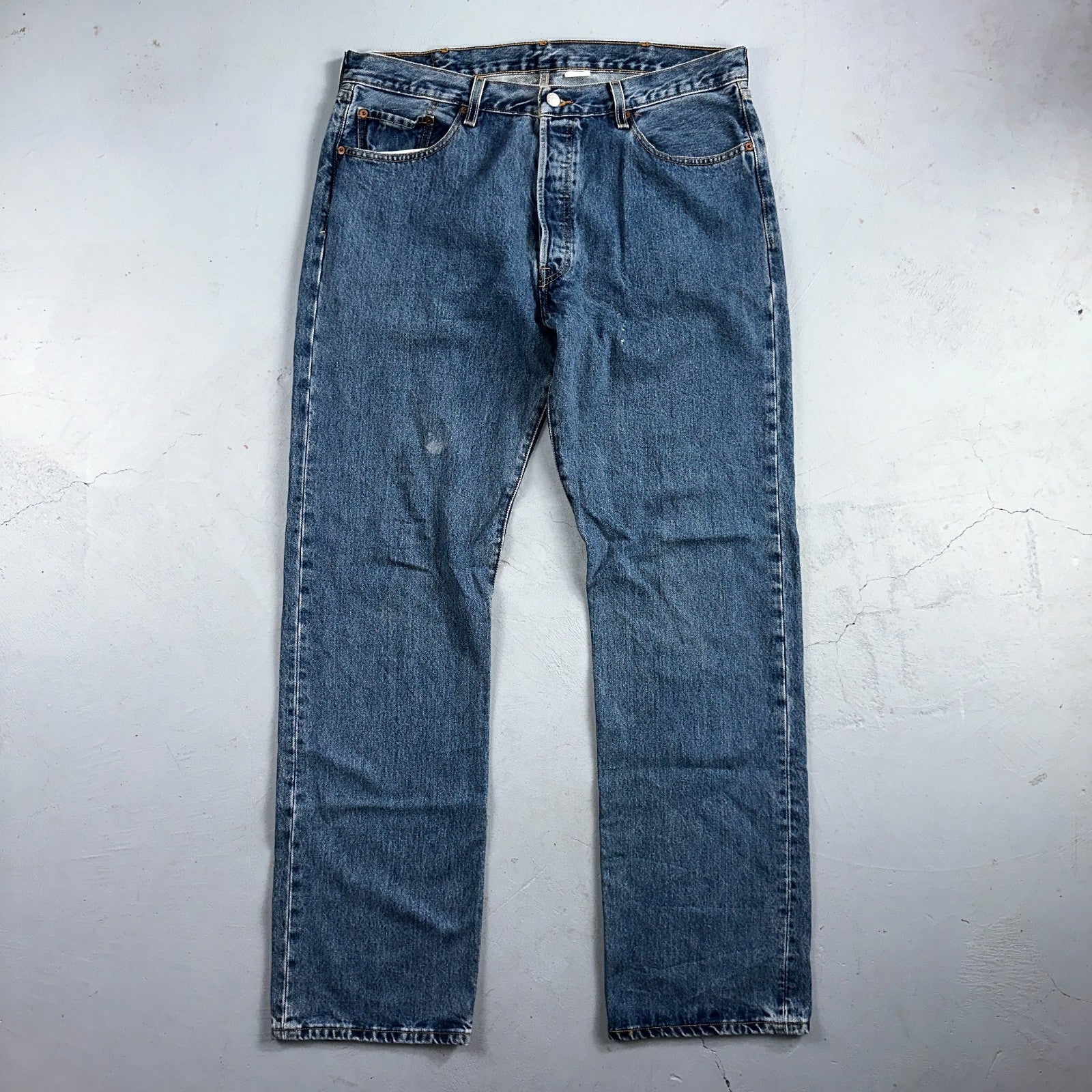 Levis 501 Vintage Y2K 90s XX Straight Leg Jeans Blue Med Wash 38x34 Act 37x33