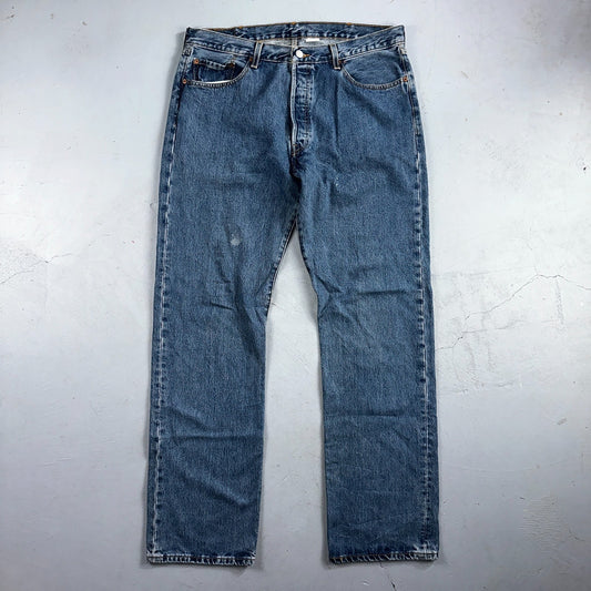 Levis 501 Vintage Y2K 90s XX Straight Leg Jeans Blue Med Wash 38x34 Act 37x33