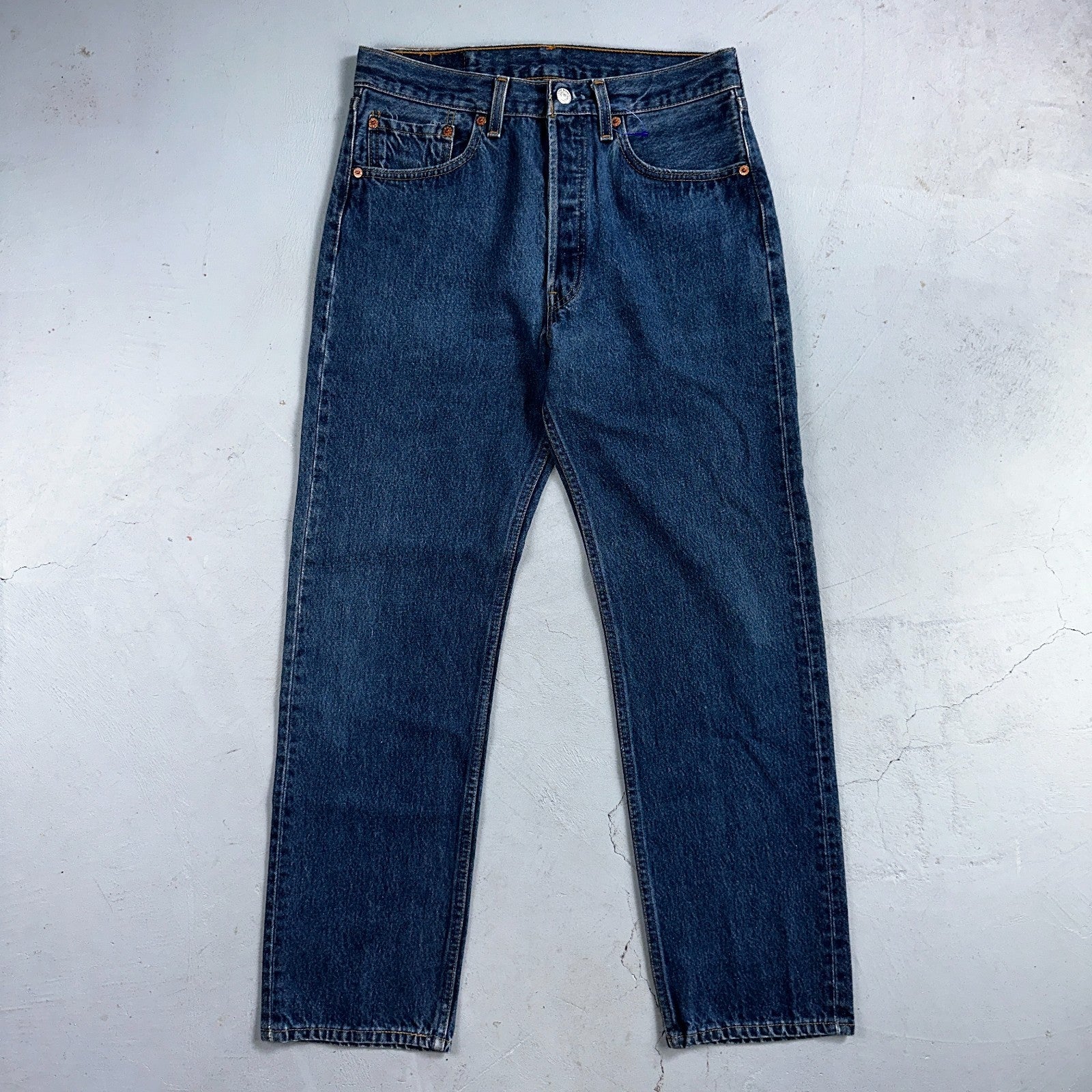 Levis 501 Vintage 90s USA XX Straight Leg Jeans Blue Med Wash 32x33 Act 29x29