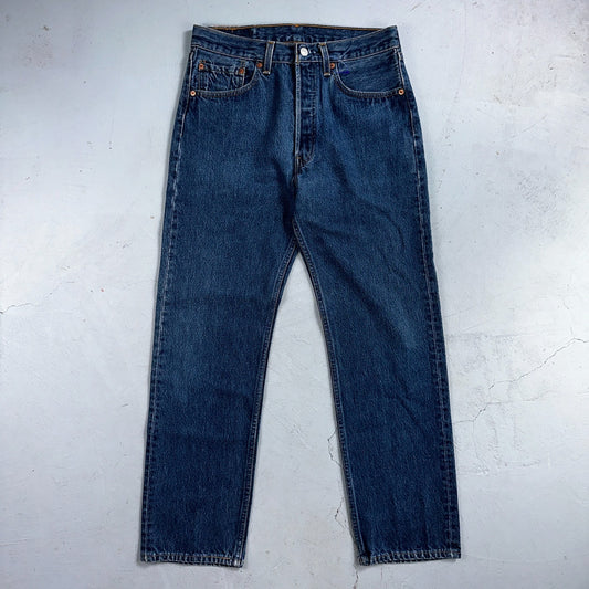 Levis 501 Vintage 90s USA XX Straight Leg Jeans Blue Med Wash 32x33 Act 29x29