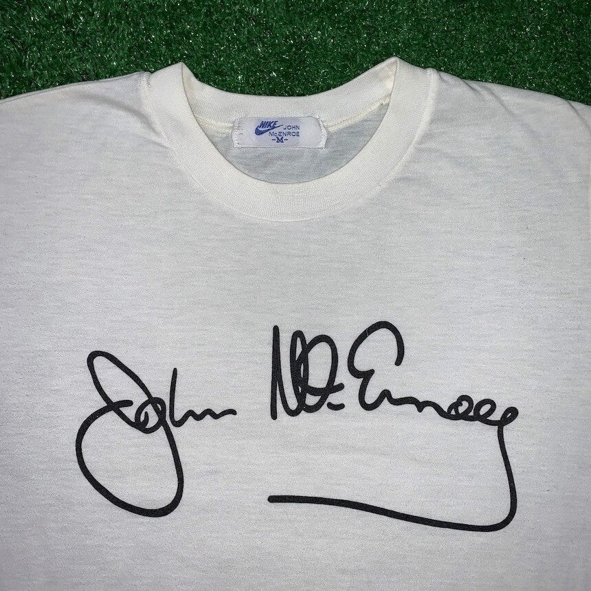 Nike Vintage T Shirt USA Rare Challenge Court John McEnroe Tennis OG 80s Japan