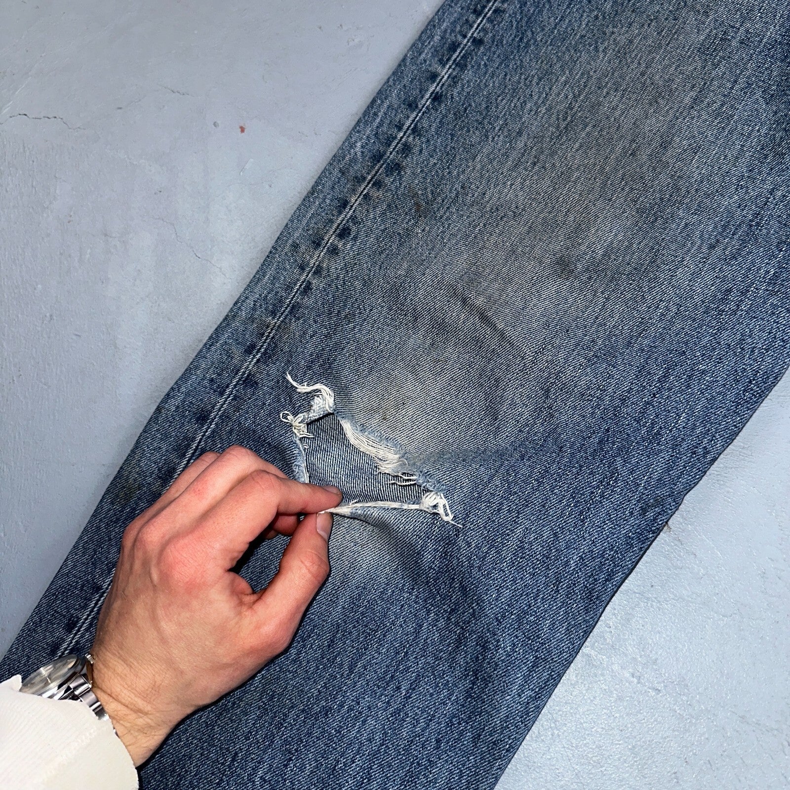 Levis 501 Vintage Y2K XX Straight Leg Jeans Blue Med Wash 36x34 Act 35x34