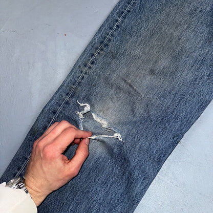 Levis 501 Vintage Y2K XX Straight Leg Jeans Blue Med Wash 36x34 Act 35x34