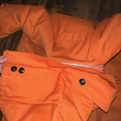 Vtg 50s 60s Hunters Friend Orange L Canvas Hunting Jacket Work Coat Rockabilly