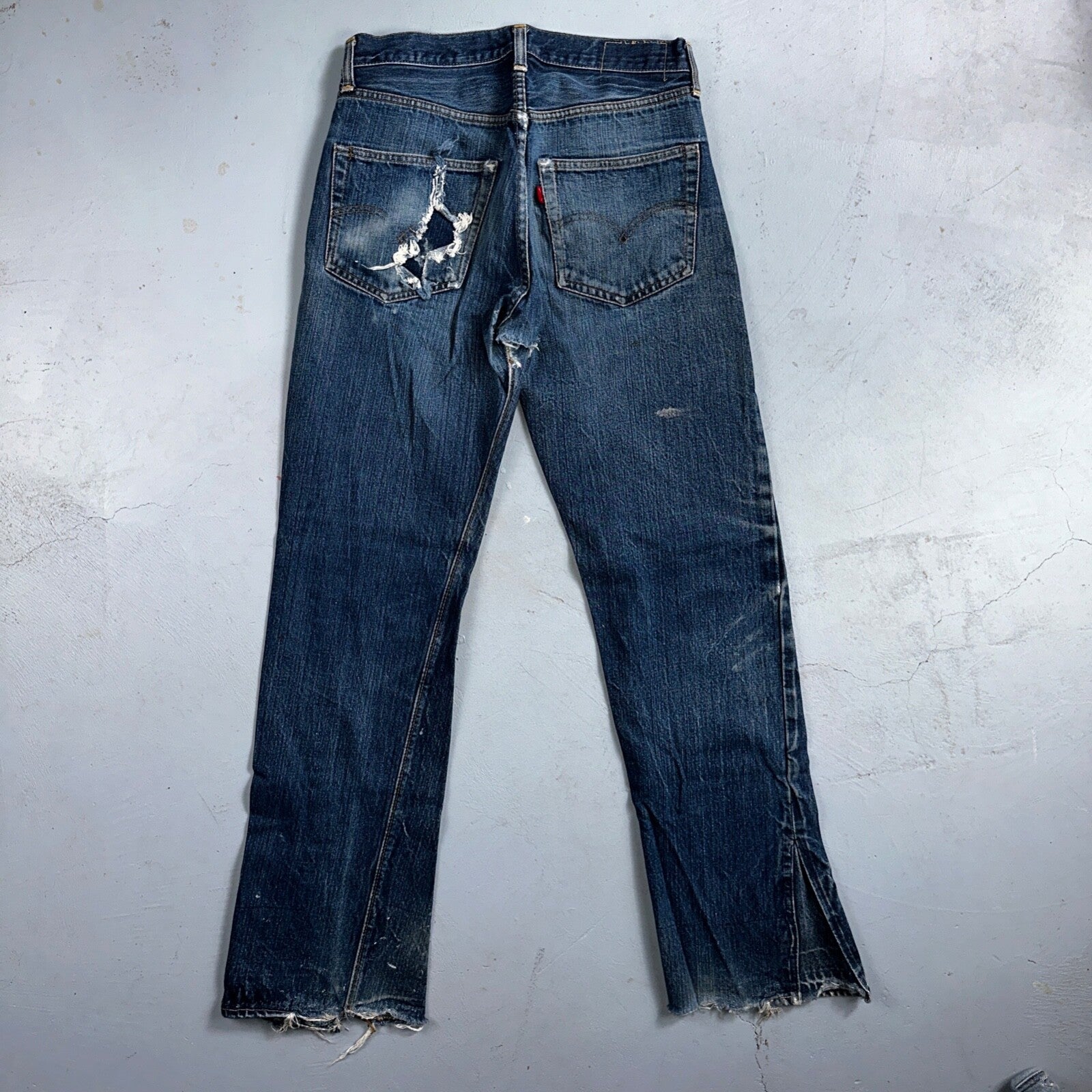 Levis 501 VTG 70s SS Redline Selvedge Jeans XX Thrashed Boot Cut Act 30x31