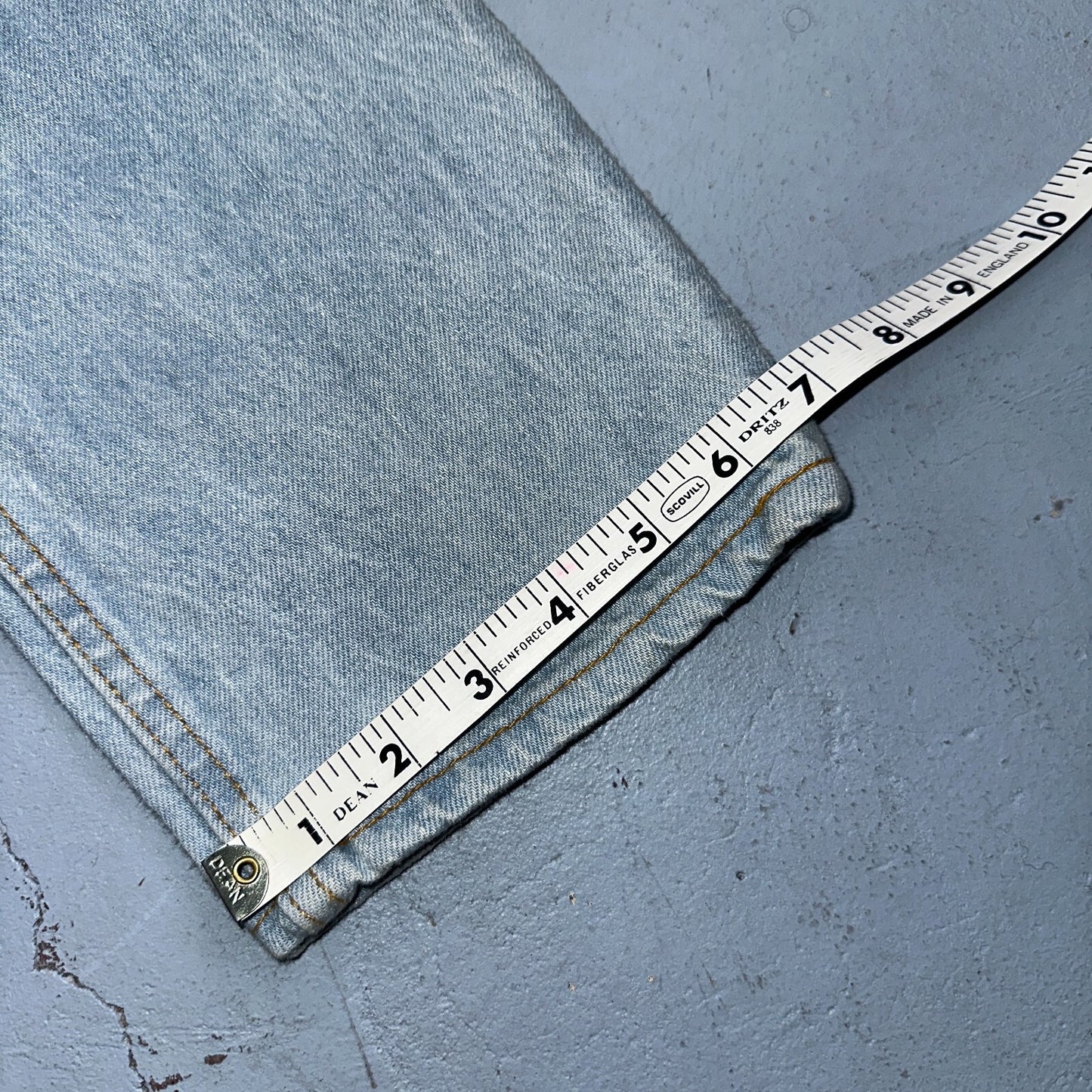 Levis 701 Vintage 90s USA XX Straight Leg Jeans Blue Light Wash 501 Rare 25x32