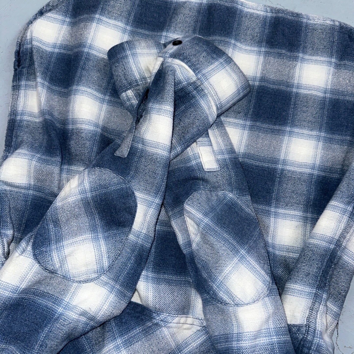 Pendleton Blue Multi Color Plaid Flannel Field Shirt Size XS Gray White Y2K