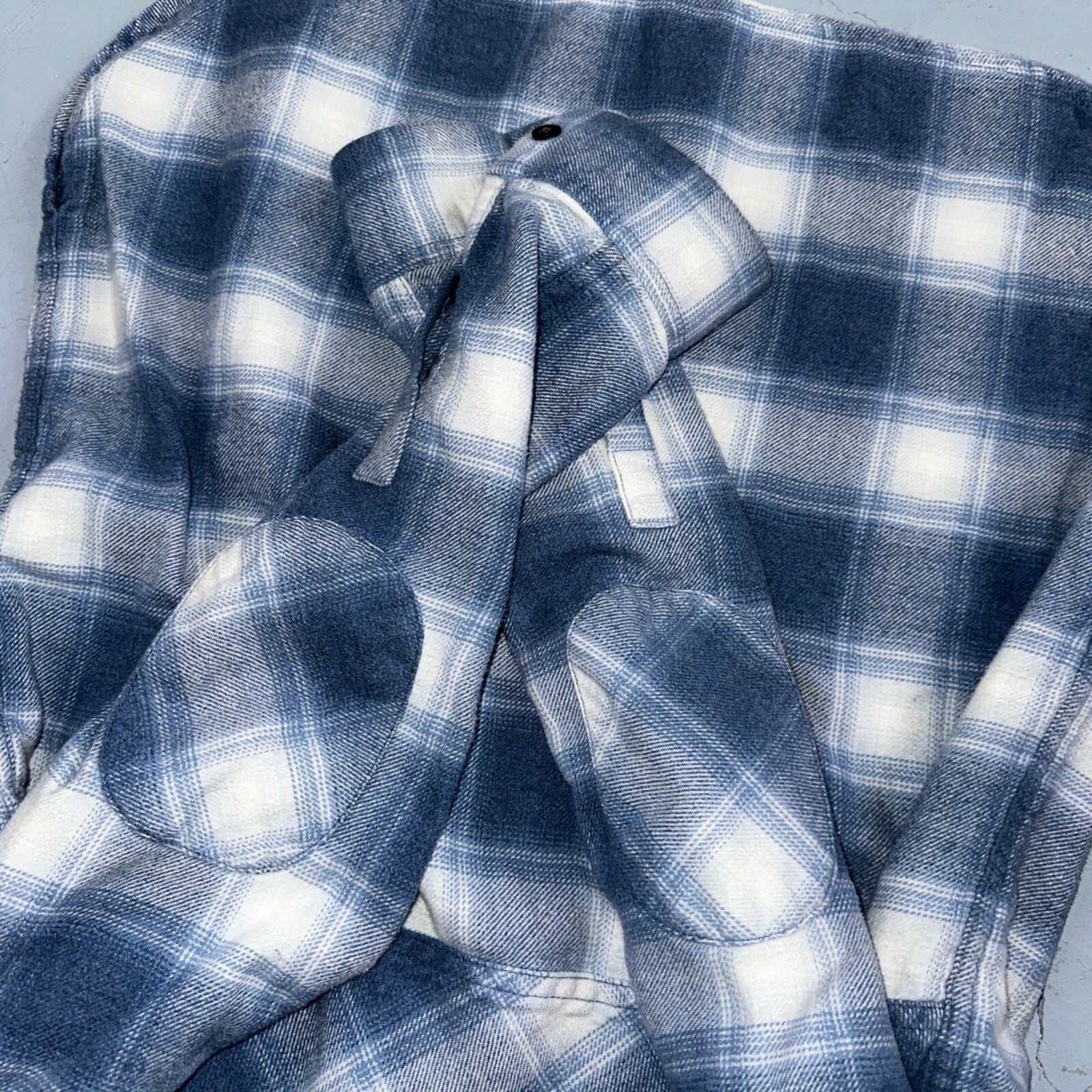 Pendleton Blue Multi Color Plaid Flannel Field Shirt Size XS Gray White Y2K