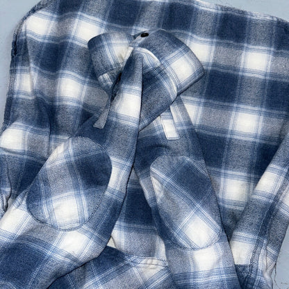 Pendleton Blue Multi Color Plaid Flannel Field Shirt Size XS Gray White Y2K