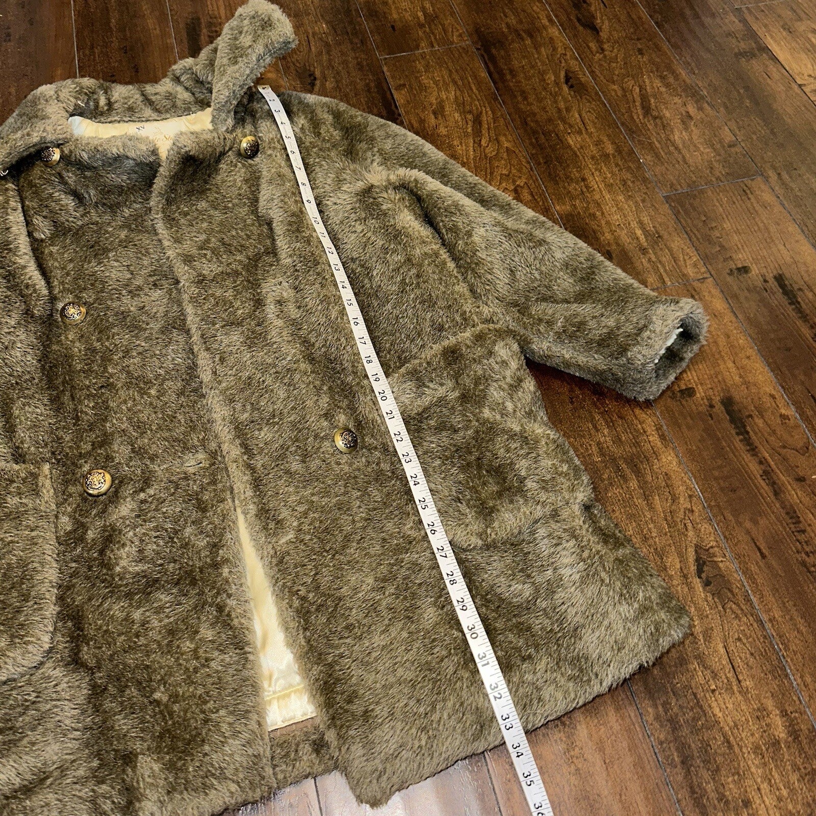 Vtg 50s 60s WHITE STAG Faux Fur Button Up Coat Jacket Union Rockabilly Rare