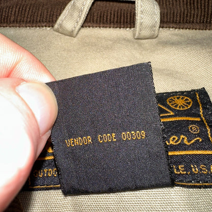 Eddie Bauer Jacket Mens M Tan Brown Chore Barn Field Coat Canvas Outdoor VTG