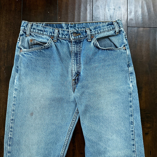 Vintage 80s Levis 505 Light Blue 70s Jeans USA Orange Tab 34x30 Act 31x29