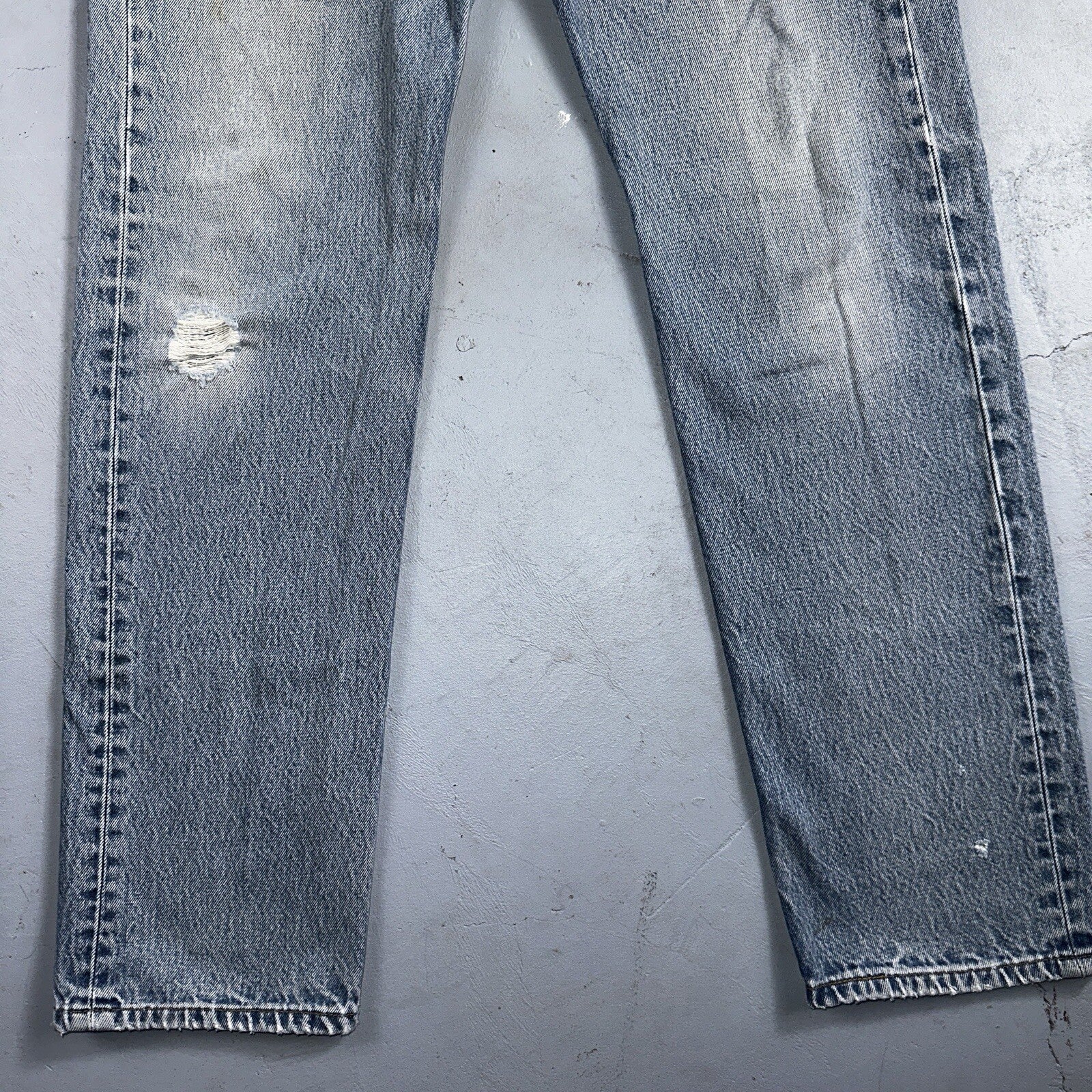 Levis 501 Vintage 90s XX Straight Leg Mexico Jeans 34x36 Light Wash Act 31x32