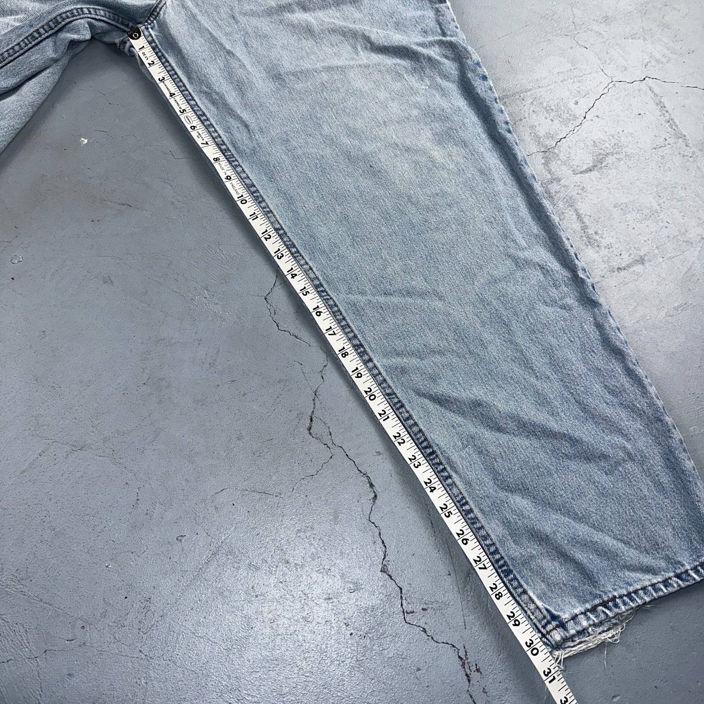 Levis 570 Jeans Mens 40x32 Blue Baggy Wide Loose Denim Pants Tapered 39x30