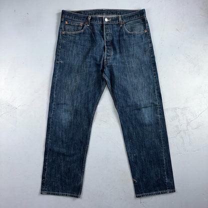 Levis 501 Vintage Y2K XX Straight Leg Jeans Blue Med Wash 38x32 Act 35x29