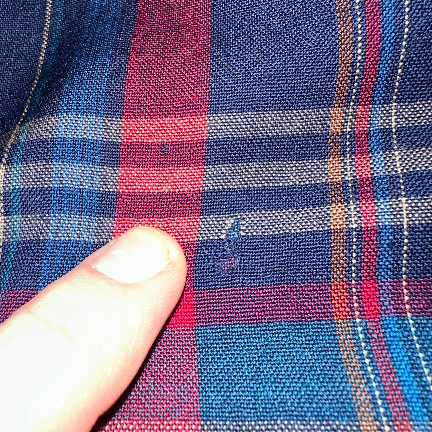 Sir Pendleton Shirt Mens Large Worsted Pure Virgin Wool Multicolor Plaid USA Red