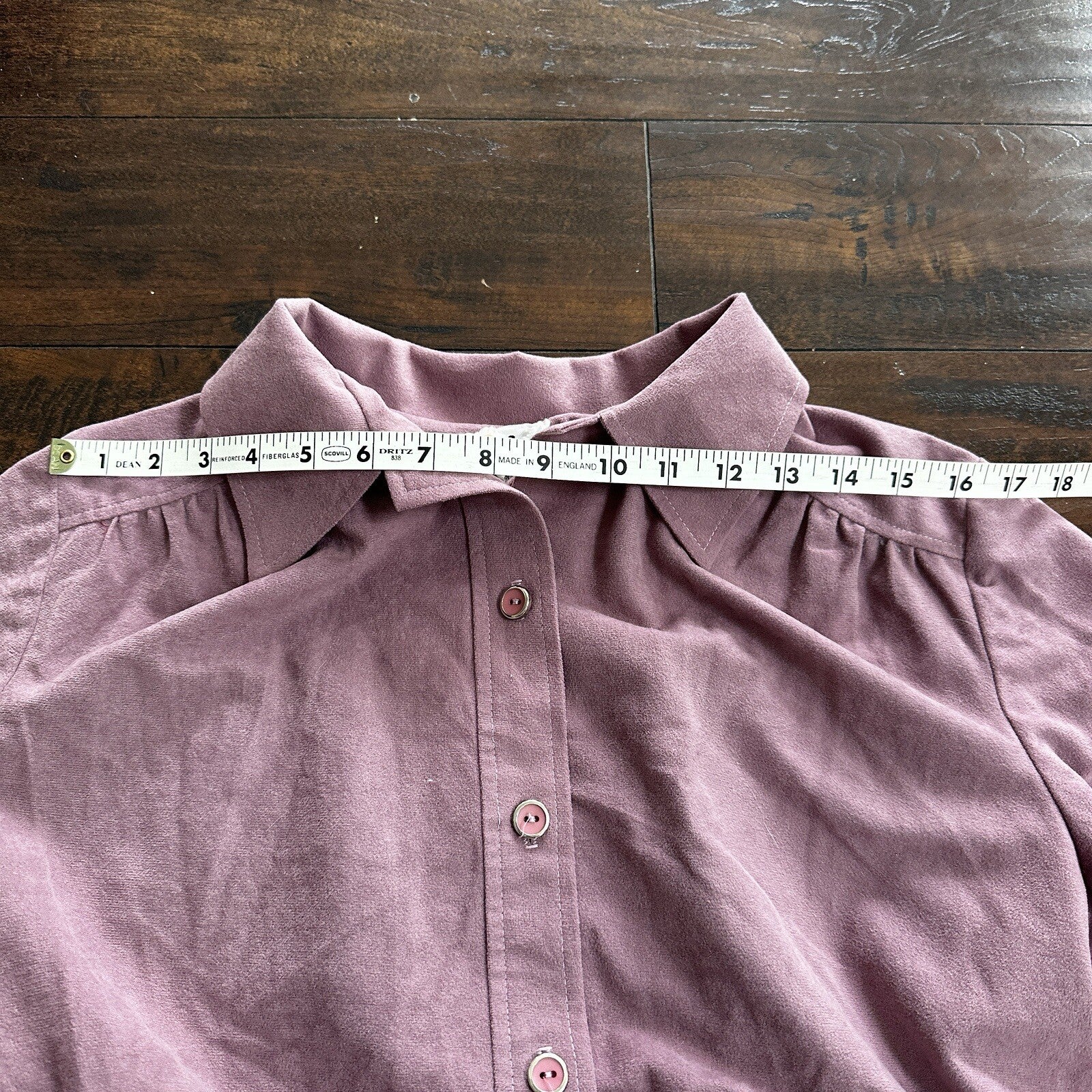 VTG Marty Gutmacker Soft Purple Button Down Shirt Disco Blouse Rockabilly 60s