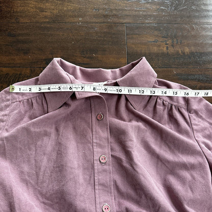 VTG Marty Gutmacker Soft Purple Button Down Shirt Disco Blouse Rockabilly 60s