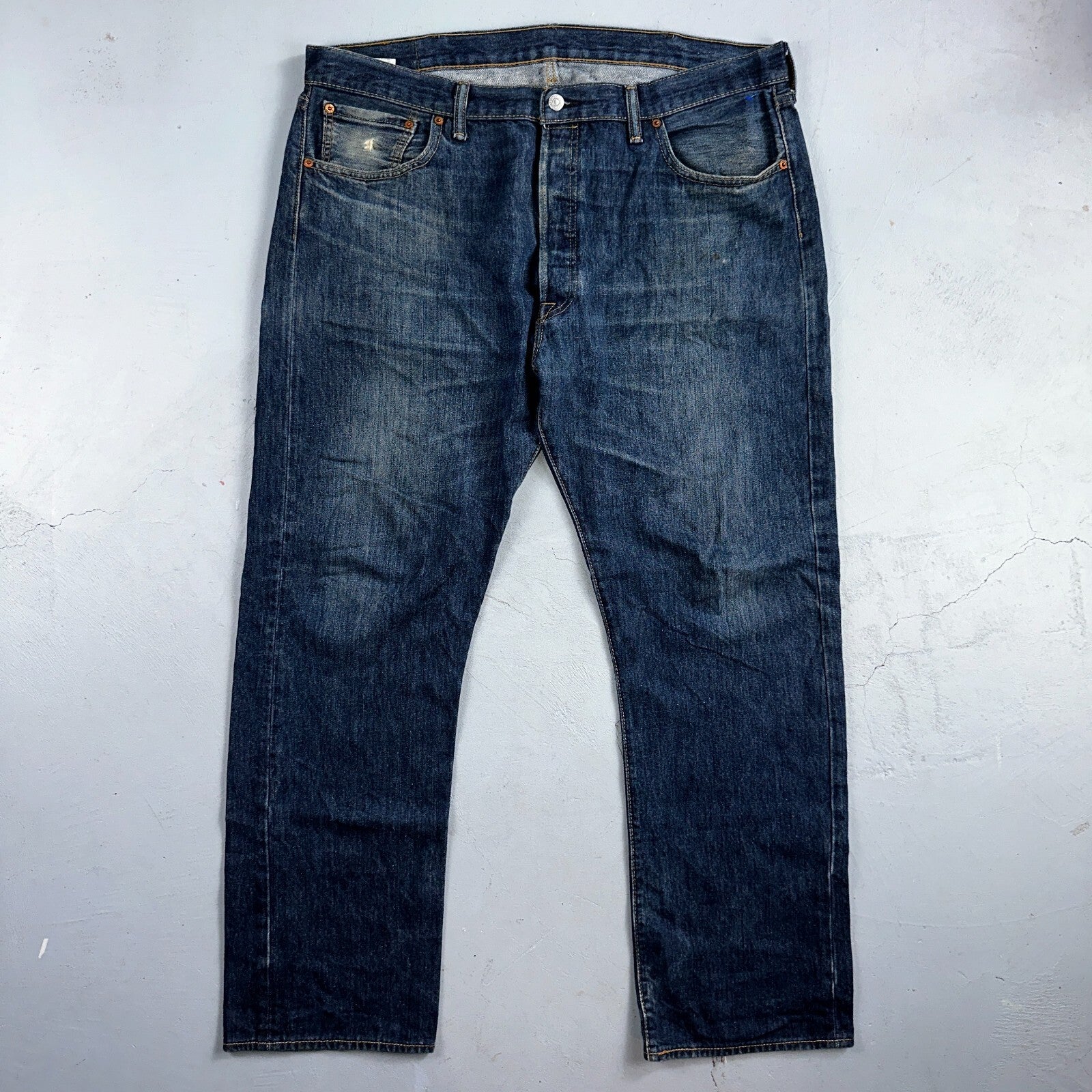 Levis 501 Y2K XX Straight Leg Jeans Blue VTG Dark Wash 40x32 Act 40x31