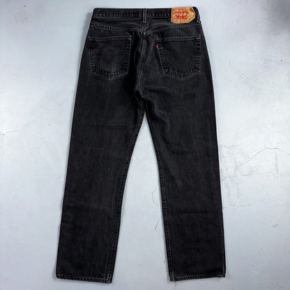 Levis 501 Vintage Y2K XX Straight Leg Jeans 90s Black Med Wash 36x34 Act 31x32