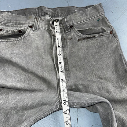 Levis 501 Vintage 90s USA XX Straight Leg Jeans Gray Med Wash 30x36 Act 28x34
