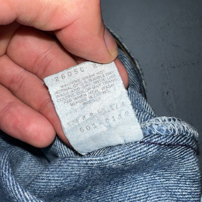 Levis 501 Vintage 80s USA XX Straight Leg Jeans Blue Light Wash 31x34 Act 30x32