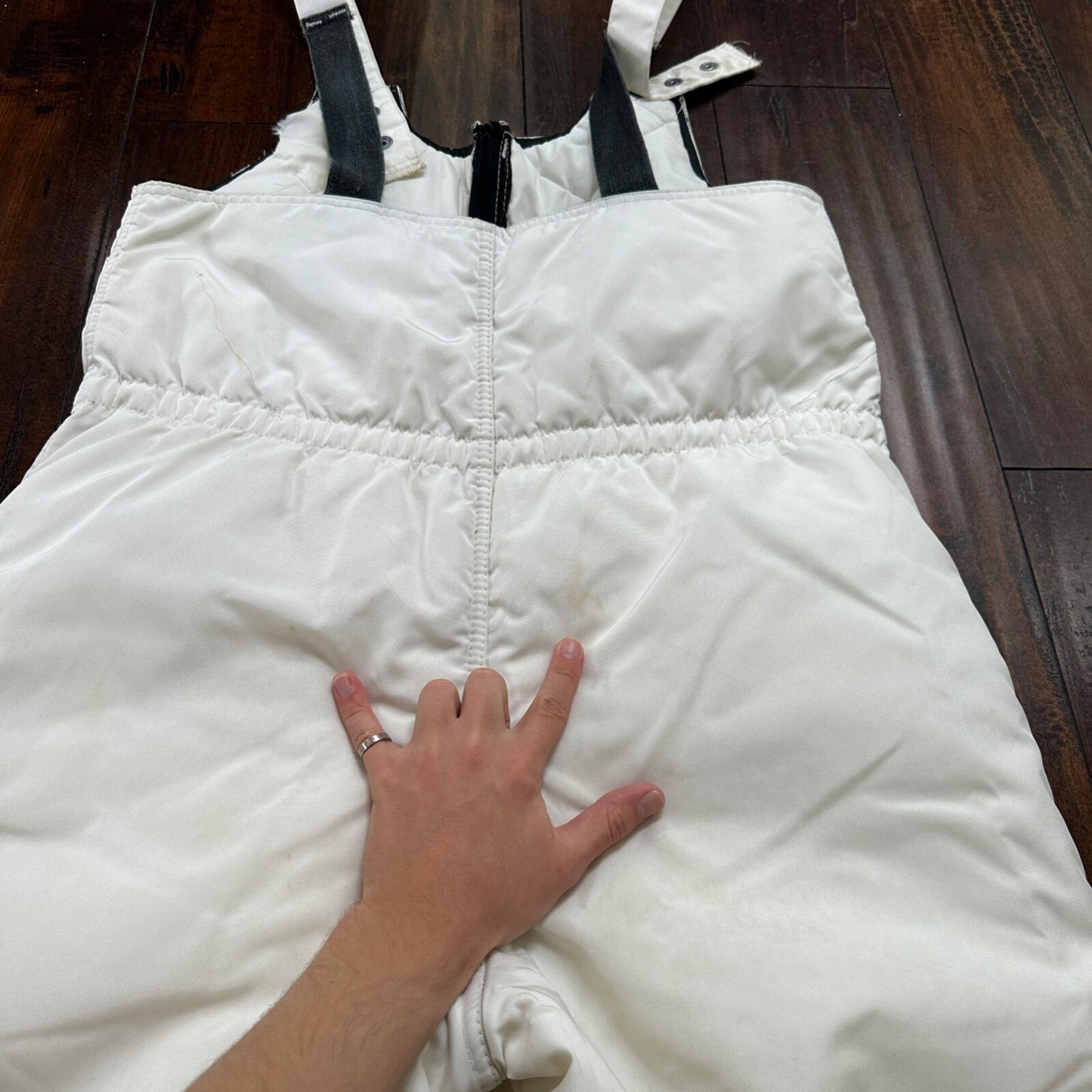 1960s Arcticwear Arctic Cat Bib Overalls Snow Suit Black Size L Vintage Zip Legs