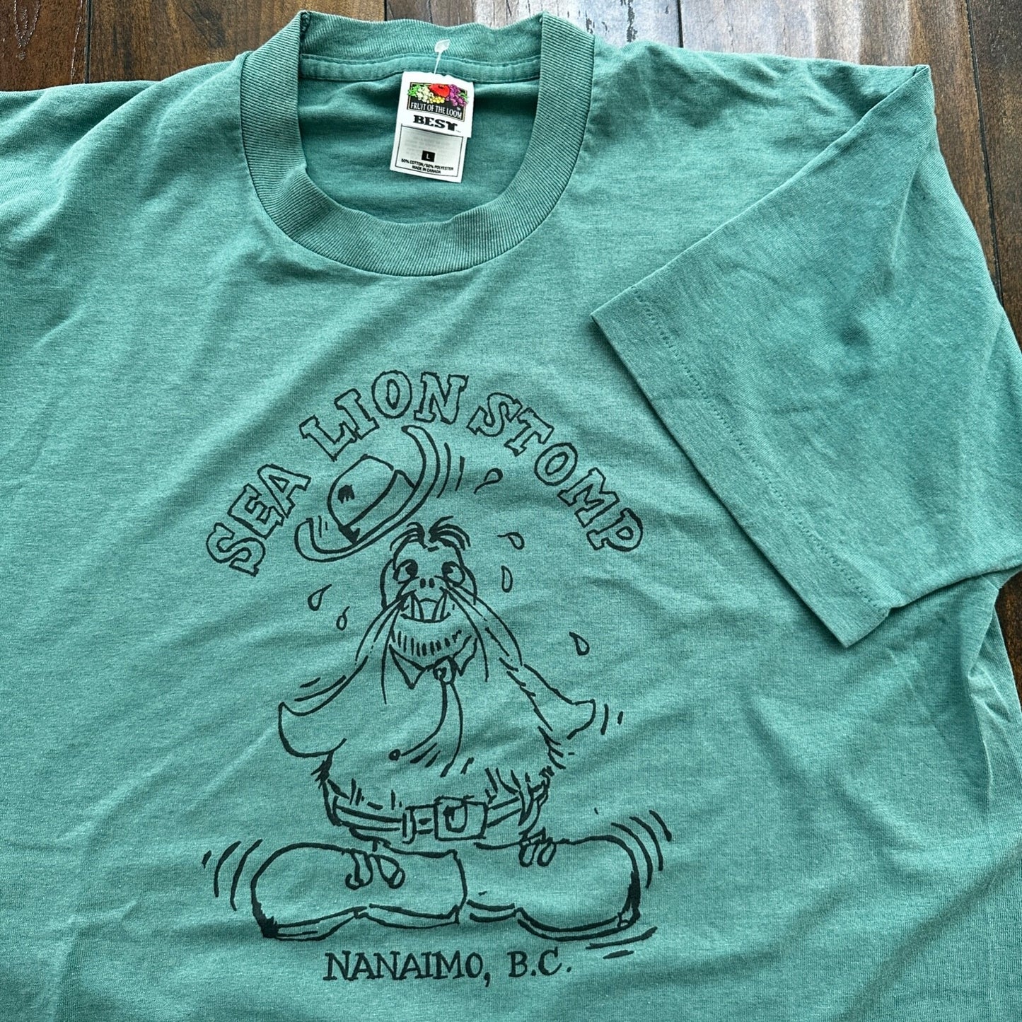 Sea Lion Stomp Funny Nanaimo BC Vintage T Shirt Canada Humor Single Animals Rap