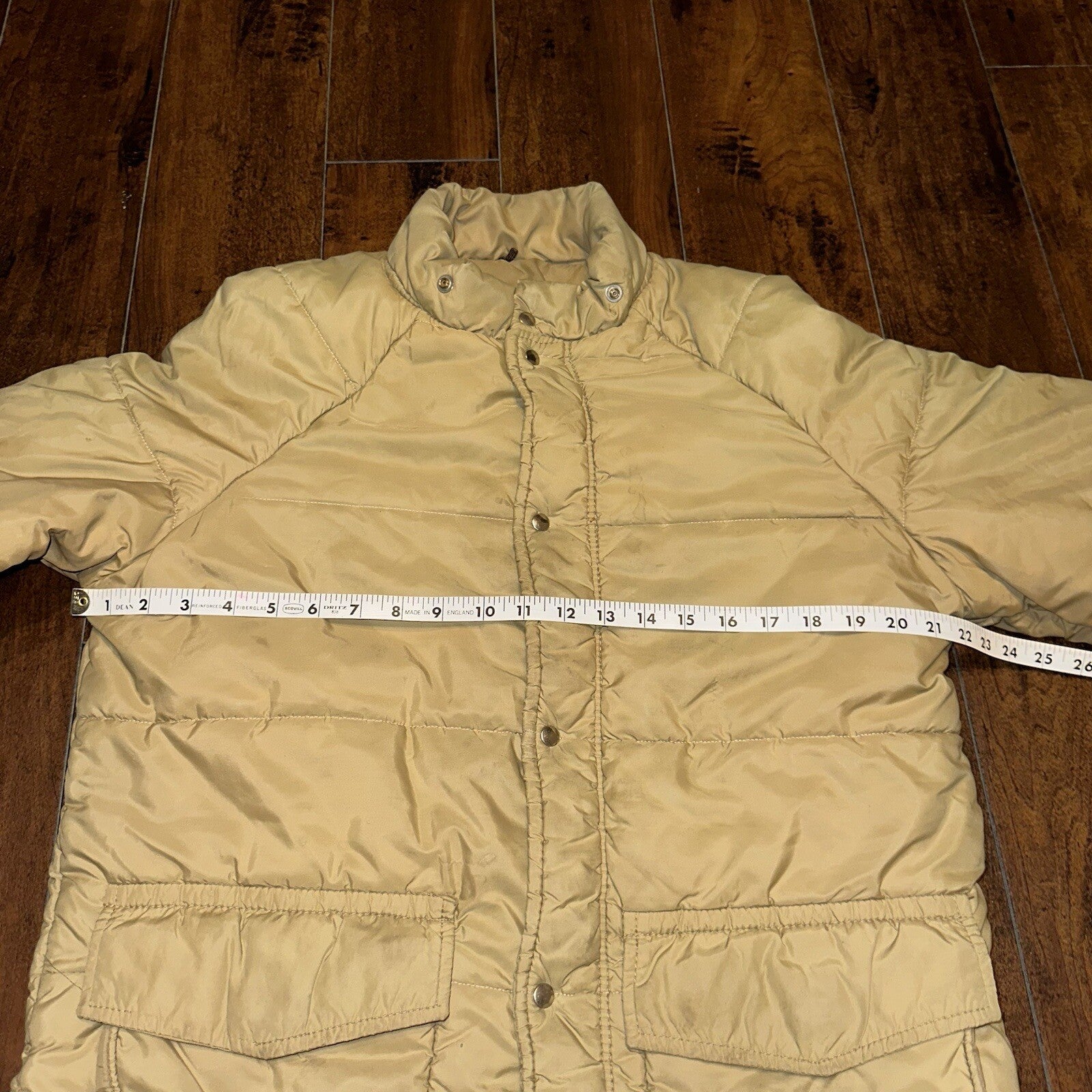 Vintage Golden Fleece Men's Tan Winter Jacket Parka Down Like Poly 70s 80s