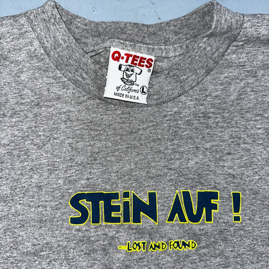 Stein Auf 90s VTG T Shirt Rock N Roll German Band Lost Found Cool Simple Graphic