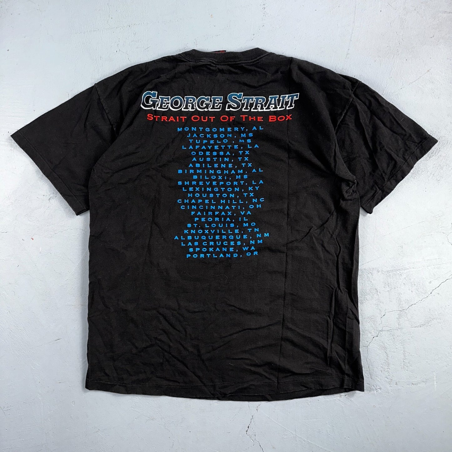 Country Vintage George Strait Black Strait Out Of The Box T Shirt 90s Music Band