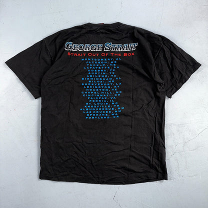 Country Vintage George Strait Black Strait Out Of The Box T Shirt 90s Music Band