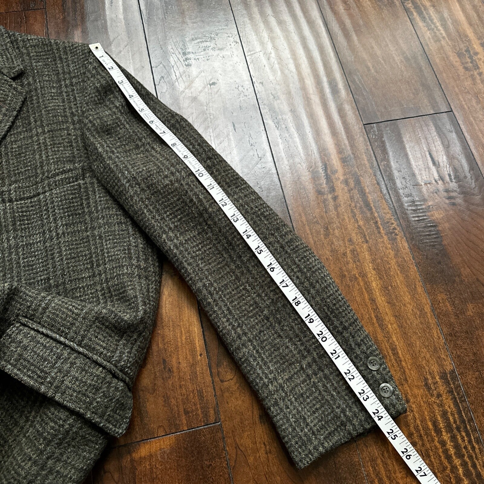 VTG Harris Tweed Sport Coat Mens 42 Scottish Wool Blazer Button Cricketer 70s