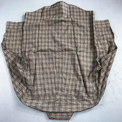 Vintage 90s Ralph Lauren Chaps 15 Plaid Shirt Grey Country Cottons Classic
