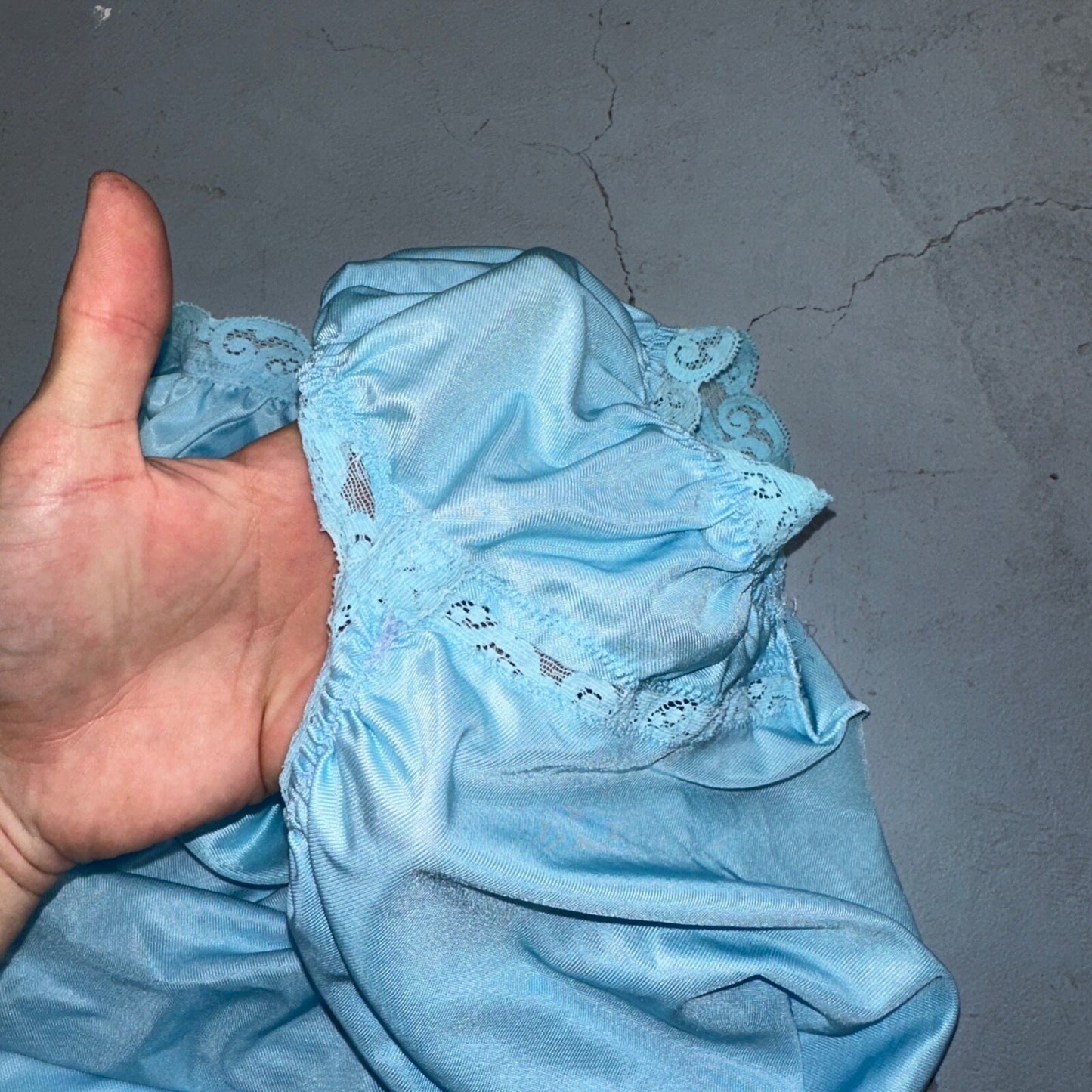 Vintage 1970s Olga Lingerie Slip Dress Sleepwear Full Sweep Nightgown Lace 70s