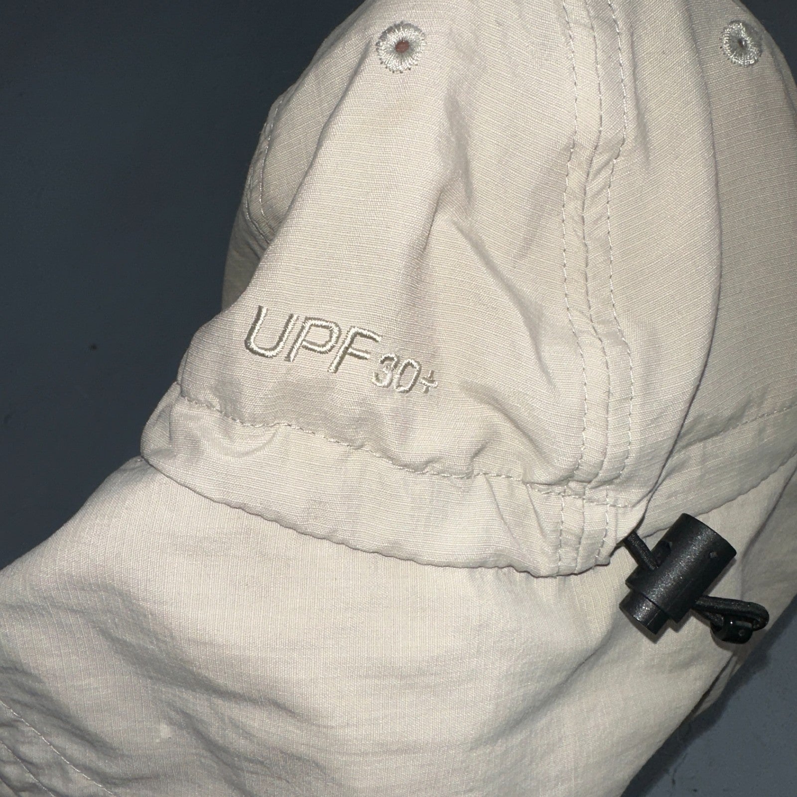 VTG Columbia Hat Cap Adult White Adjustable Wide Brim Neck Cover UPF 30