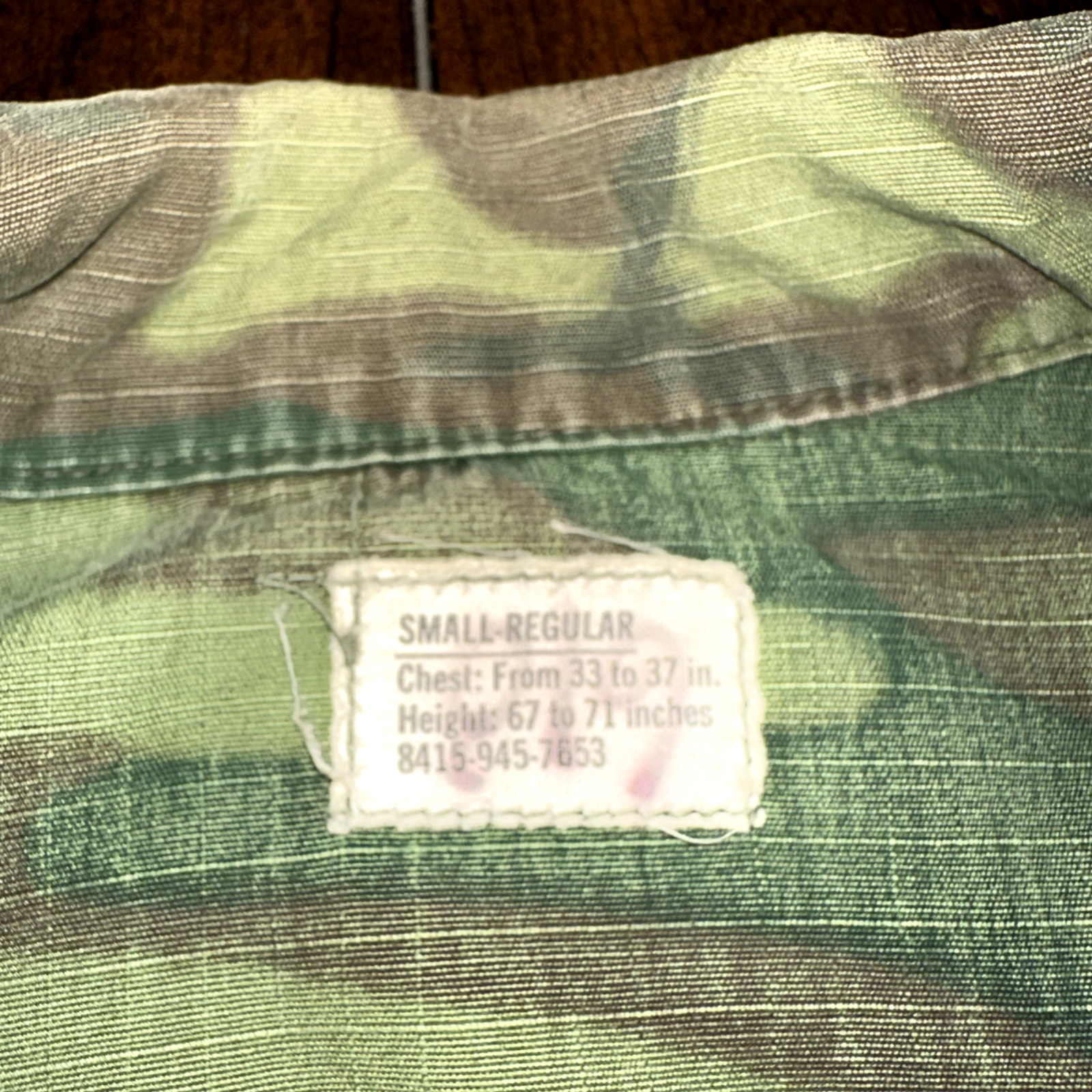 USMC 1968 Military Camouflage Wind Resistant Poplin Coat Camo Jacket Alpha 60s